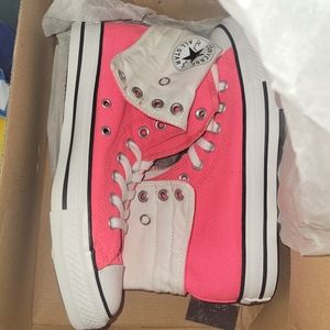 Hot pink converse hi-top